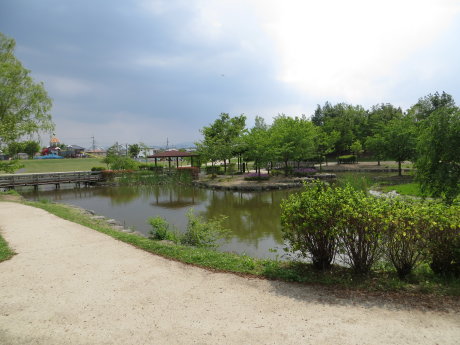 玉村町北部公園の修景池