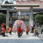 高崎神社で並榎の獅子舞