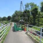 浜川運動公園では井野川に架かる橋の工事か