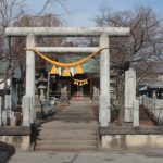 鏡神社の河津桜はまだつぼみ