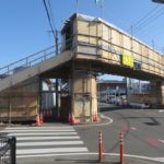 元総社歩道橋は塗装工事