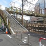 新前橋駅近くの歩道橋が補修工事