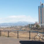 赤城山はうっすら白く